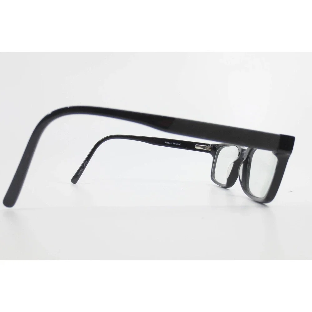 Robert Mitchel RM 9003 Matte Black Rectangular Eyeglasses Frames 54-18-145 Mens